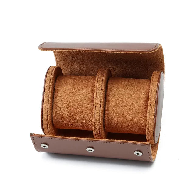 Elegant Double Watch Case - Brown | Valtieri